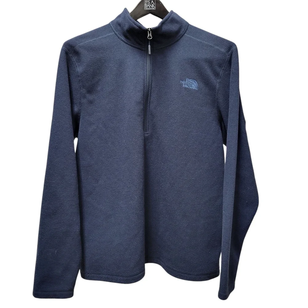 North Face Embroidered Logo Sweater Quarter Zip Fleece Size XL Men's Excellent